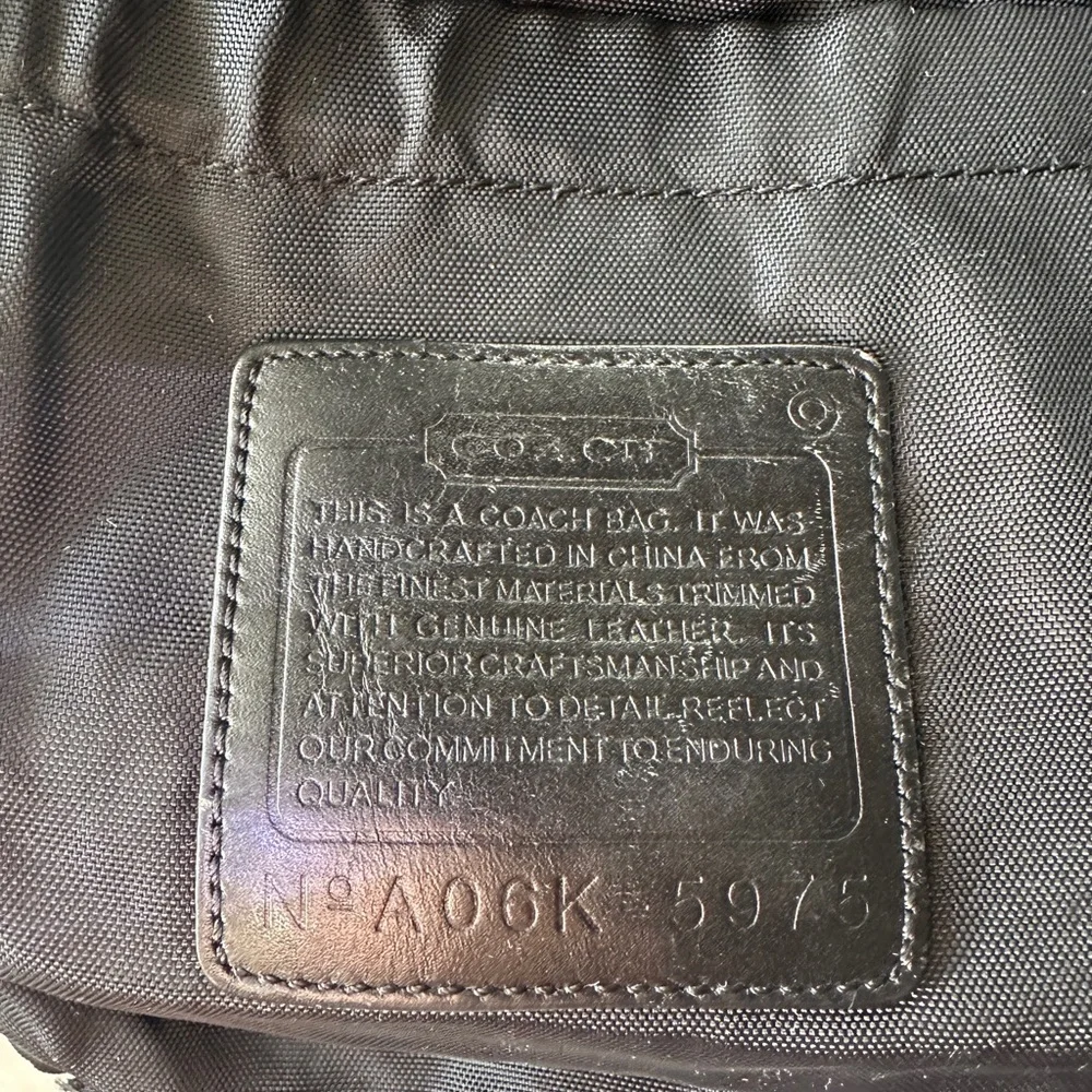 Vintage Coach Black Tote Bag Laptop Bag Diaper Bag Large Shoulder Tote